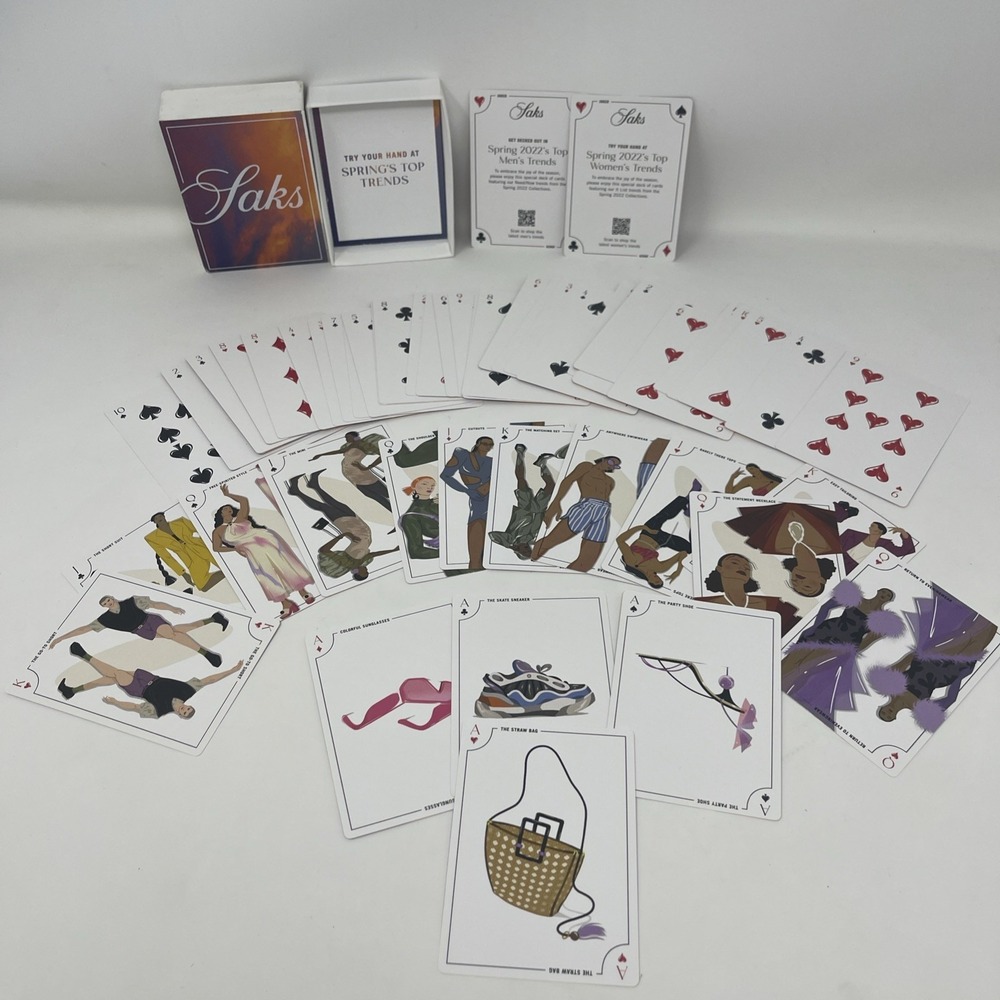 Saks 5th Avenue‎ Playing Cards Complete Exclusive Member Only Spring Trends 2022